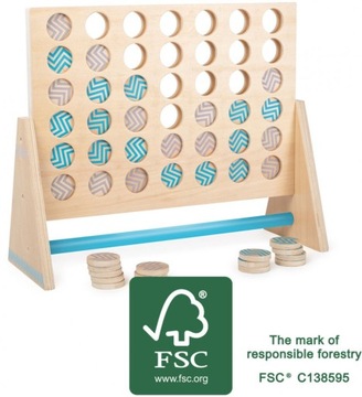 Деревянная головоломка «Четыре в ряд» Small Foot