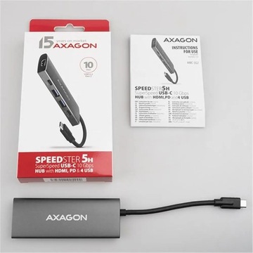 Wieloportowy hub 2x USB-A + 2x USB-C + HDMI USB-C 3.2 Gen 2 10Gbps, PD 60W