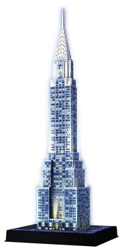 3D -головоломки ночью: chrysler Building Ravensburger небоскреб.
