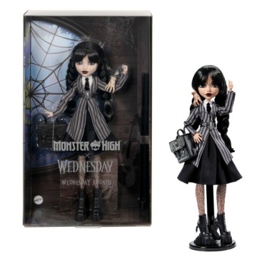 Лялька MONSTER HIGH x WEDNESDAY в шкільним формі лялька колекційна