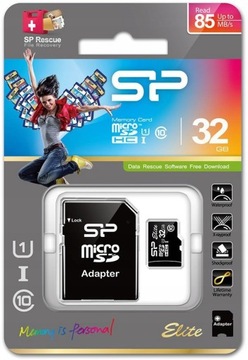 Karta pamięci MicroSDHC Silicon Power Elite UHS-1 32GB CL10 + adapter