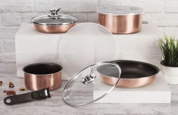 ZESTAW GARNKÓW 12 ELEMENTÓW ROSE GOLD METALLIC LINE BH-1591