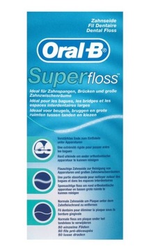 Зубная нить ORAL B SUPERFLOSS ORTO 50 шт.