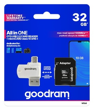 Карта памяти microSDHC CL10 32 ГБ + адаптер