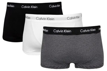 Bokserki męskie Calvin Klein Underwear Low Rise Trunk XL 3Pack Czarny/Biały