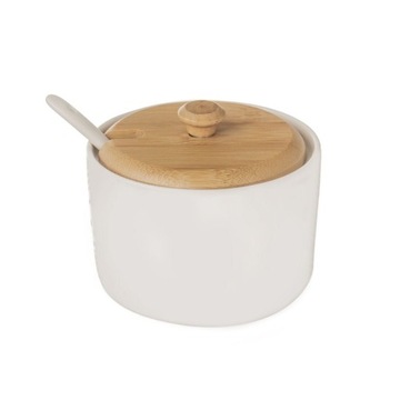 Фарфоровая бамбуковая сахарница с крышкой.