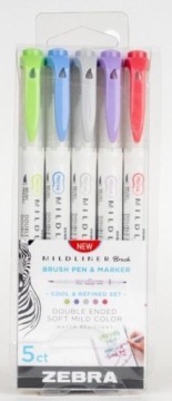 Маркер Mildliner Cool Refined 5 цветов Zebra