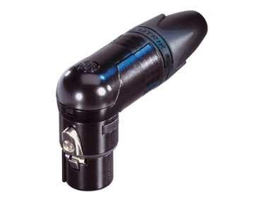 XLR Neutrik NC3FRX-BAG женская угловая черная