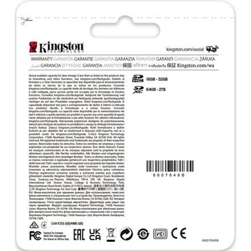 KINGSTON 128 ГБ SD SDXC 300/260 МБ UHS-II U3 ​​V90