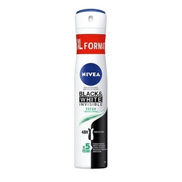 Antyperspirant NIVEA Black & White Invisible Fresh + Antibacterial 200 ml