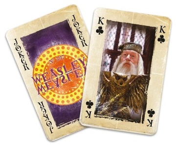 55 КЛАССИЧЕСКАЯ КОЛОДА БЕЛЫХ ИГРОВЫХ КАРТ «Гарри Поттер»