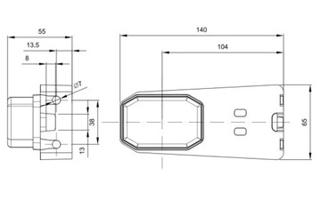 Габаритный фонарь светодиодный белый 12В/24В FT-001BI LED