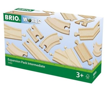 BRIO Drewniane Tory ZESTAW DO ROZBUDOWY 16 elem