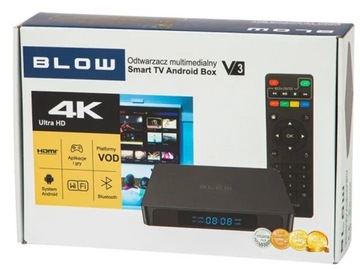 Мультимедийный ТЮНЕР SMART BOX Blow 4K 2 ГБ 16 ГБ 3D USB SD Bt WiFi Android