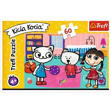PUZZLE KICIA KOCIA Z PRZYJACIÓŁMI 60 EL 4+ TREFL