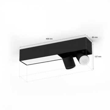 Philips Hue Centris 2-spot black special form BT