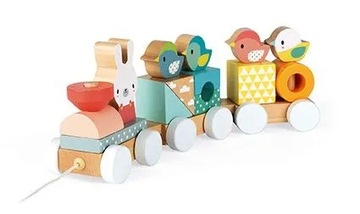 Pociąg z klockami do ciągnięcia , Janod