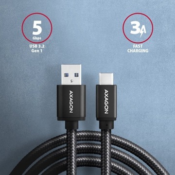 Kabel Przewód USB do USB-C Ładowania Telefonu Smartfona Transferu 3A 2M PD