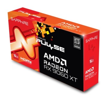Графическая карта Sapphire Radeon RX 9060 XT Pulse OC 16 ГБ GDDR6