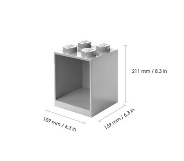 LEGO 41141740 ПОЛКА КИРПИЧНАЯ 4 СЕРАЯ