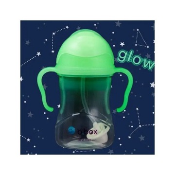 B.Box bidon ze słomką 240ml, Glow in the dark