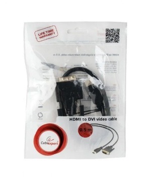 Кабель HDMI(M)->DVI-D(M) (18 1) 0,5м
