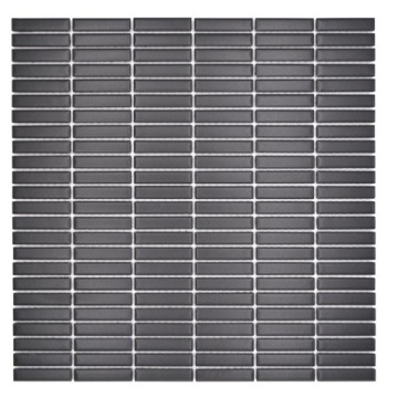 Мозаика-нашивка: AL 10486, полосы, прямоугольник, черная, матовая