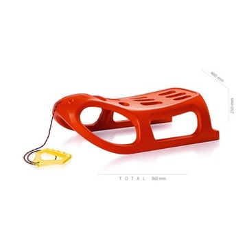 Prosperplast Little Seal красные пластиковые салазки