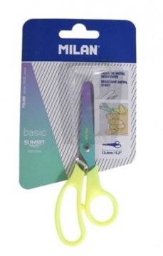 Nożyczki szkolne 13,3 cm Basic Sunset żółte Milan
