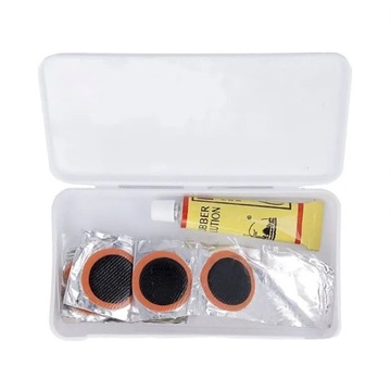 Комплект для ремонта велосипеда, многофункциональный инструмент, насос с шестигранным ключом, застежки-липучки в чехле на раму.