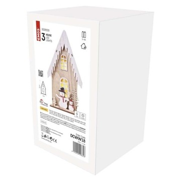 EMOS DCWW18 Деревянный домик 28см, 3LED 2xAA, таймер