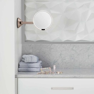 Lustro ścienne sensorowe - różowe złoto / simplehuman