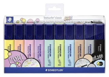 Хайлайтер Classic Colors/Vintage, в упаковке 10 цветов, Staedtler S 364 CWP10