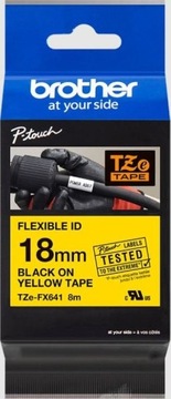 Лента BROTHER Черная TZe-FX641