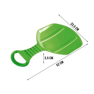 ŚLIZG JABŁUSZKO ślizgacz plastikowy DO ZJEŻDŻANIA na ŚNIEGU ZIELONY DUŻY