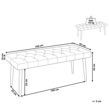 Серая скамейка для спальни ESSONNE!