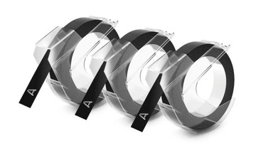 Этикетки DYMO S0847730 DYMO 3D лента Omega эмбоссер 9мм черная 3шт