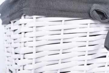 Корзина плетеная 30х20х15 см - бело-серая