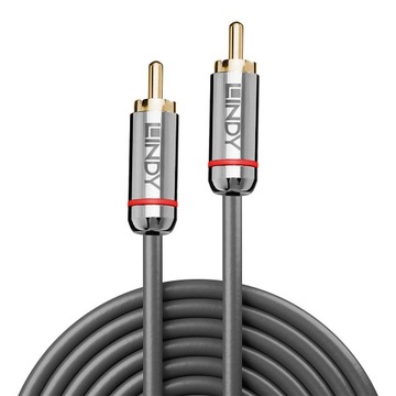 Lindy 35338 Kabel Coaxial (RCA-RCA) Cromo Line - 0,5m