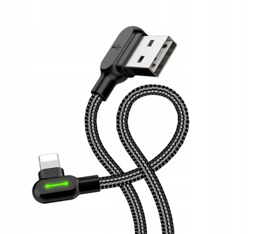 MCDODO УГЛОВОЙ КАБЕЛЬ QC USB LIGHTNING LED 2A 1,8M