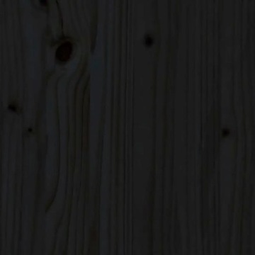 Rama łóżka, czarna, lite drewno sosnowe, 120x190 c