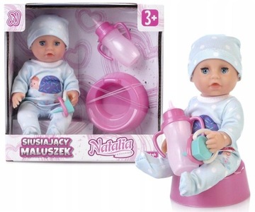 Lalka Natalia siusiający maluszek 17cm