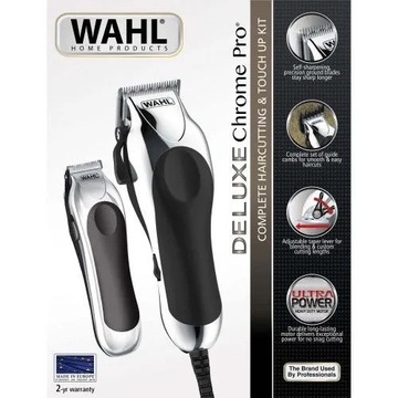 WAHL DELUXE CHROME PR Maszynka Do Strzyżenia i Trymer Duży Zestaw