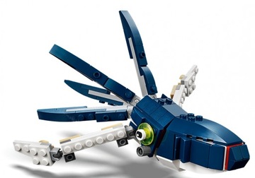 Klocki Creator 31088 Morskie stworzenia LEGO 3 w 1 rekin krab kałamarnica