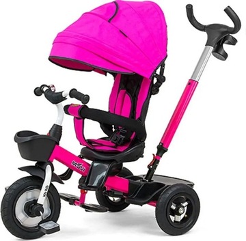 Трехколесный велосипед с ручкой Тележка 5в1 Movi Pink розовый Milly Mally