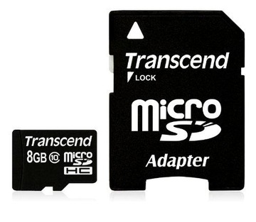 TRANSCEND 8 GB micro SD HC Class 10 Premium 20MB/s