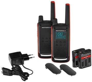 РАЦИЯ РАДИОТЕЛЕФОН MOTOROLA T82 НАБОР ИЗ 2 ШТ. 10 КМ LED