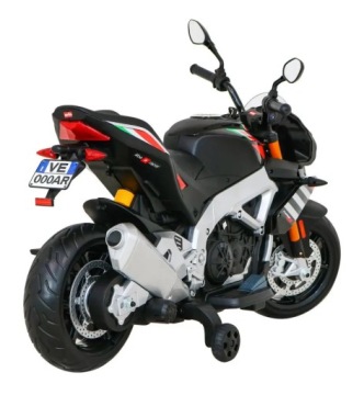 Aprilia Tuono V4 Детский аккумуляторный мотоцикл черный + MP3 панель + колеса