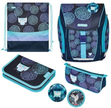 Комплект школьной сумки FiloLight Plus Flower Owl Herlitz