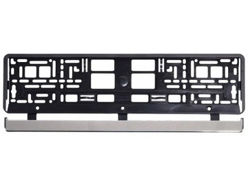 РАМКА ДЛЯ НОМЕРНЫХ ЗНАКОВ, СЕРЕБРЯНАЯ ГЛЯНЦЕВАЯ